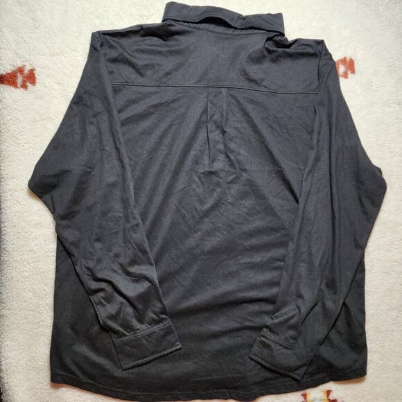 MAN BoohooMan Shirt 5XL Black Button Up Down Cotton Blend Preppy Lightweight - Picture 3 of 7